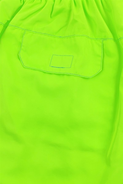 Customized fluorescent green sports shorts design blue embroidered logo shorts sports pants supplier Lock bag multi bag  U391 detail view-1